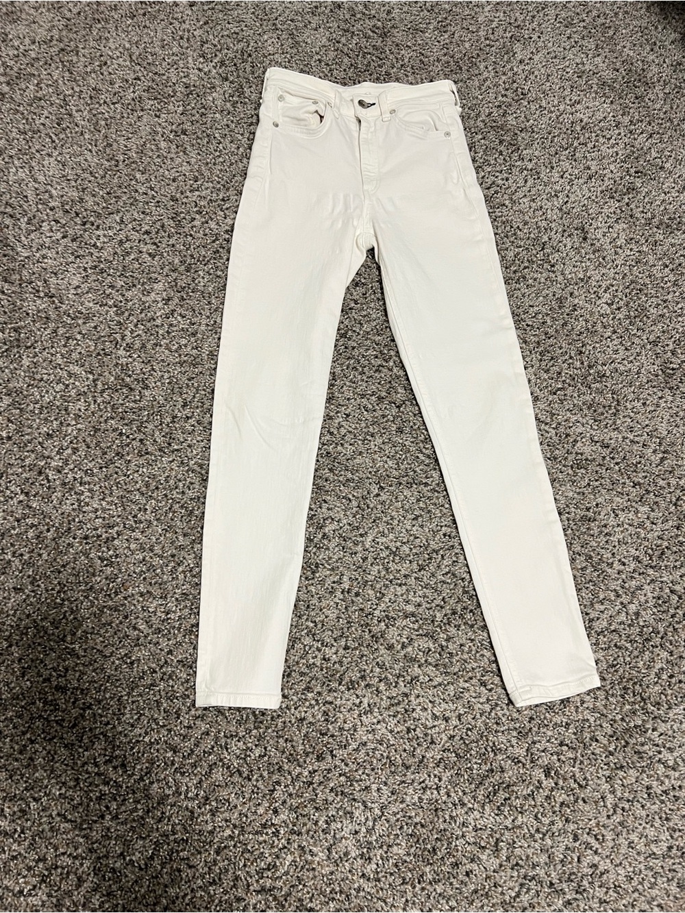 rag & bone White Skinny Jeans - High-Rise Women's Jean